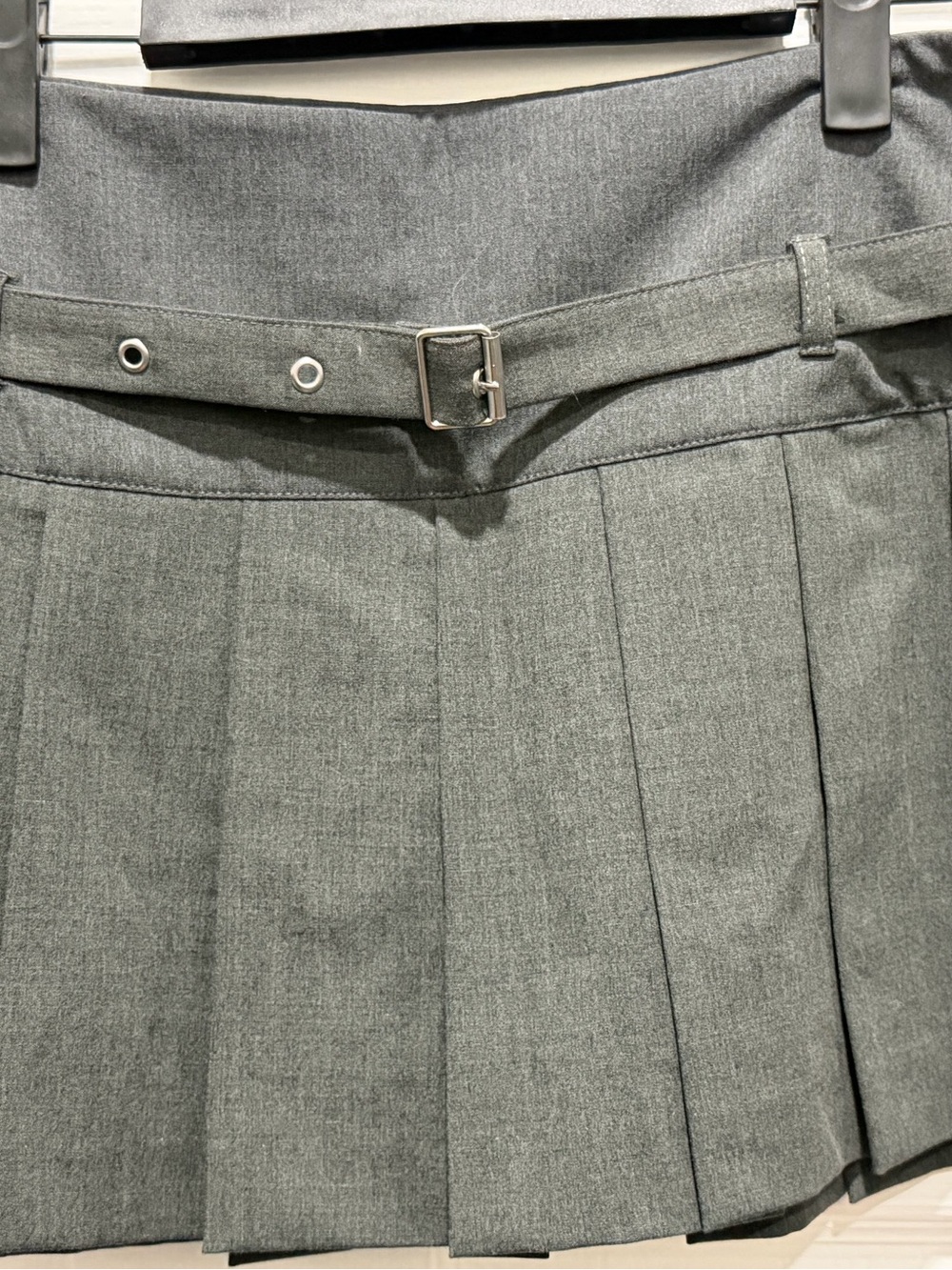 Zara Dark Charcoal Pleated Mini Skirt